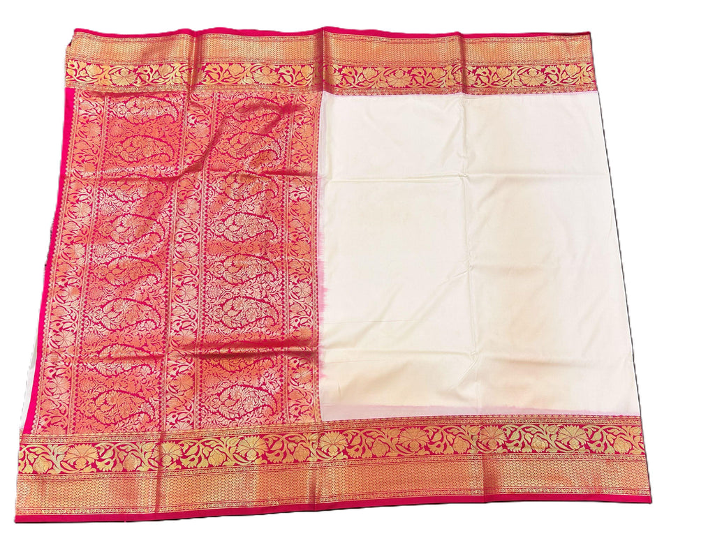 White Banarasi Silk
