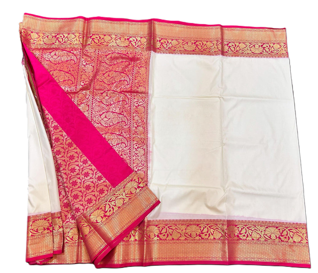 White Banarasi Silk