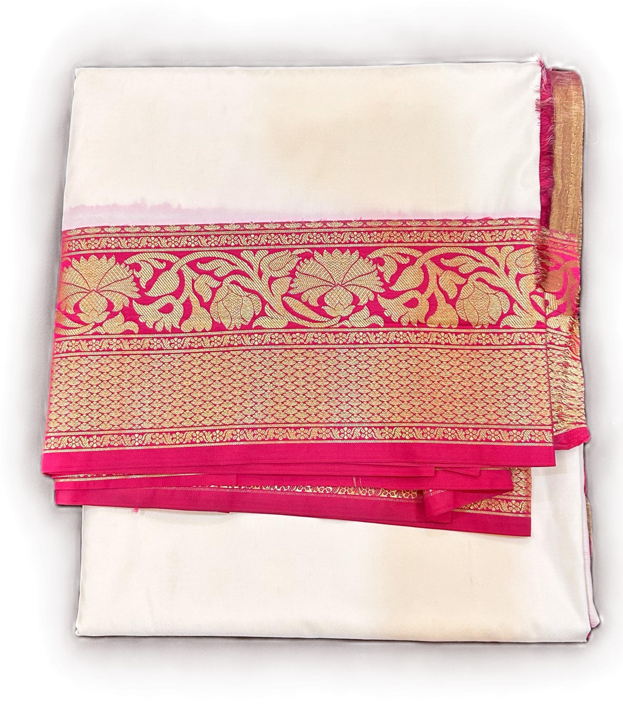 White Banarasi Silk