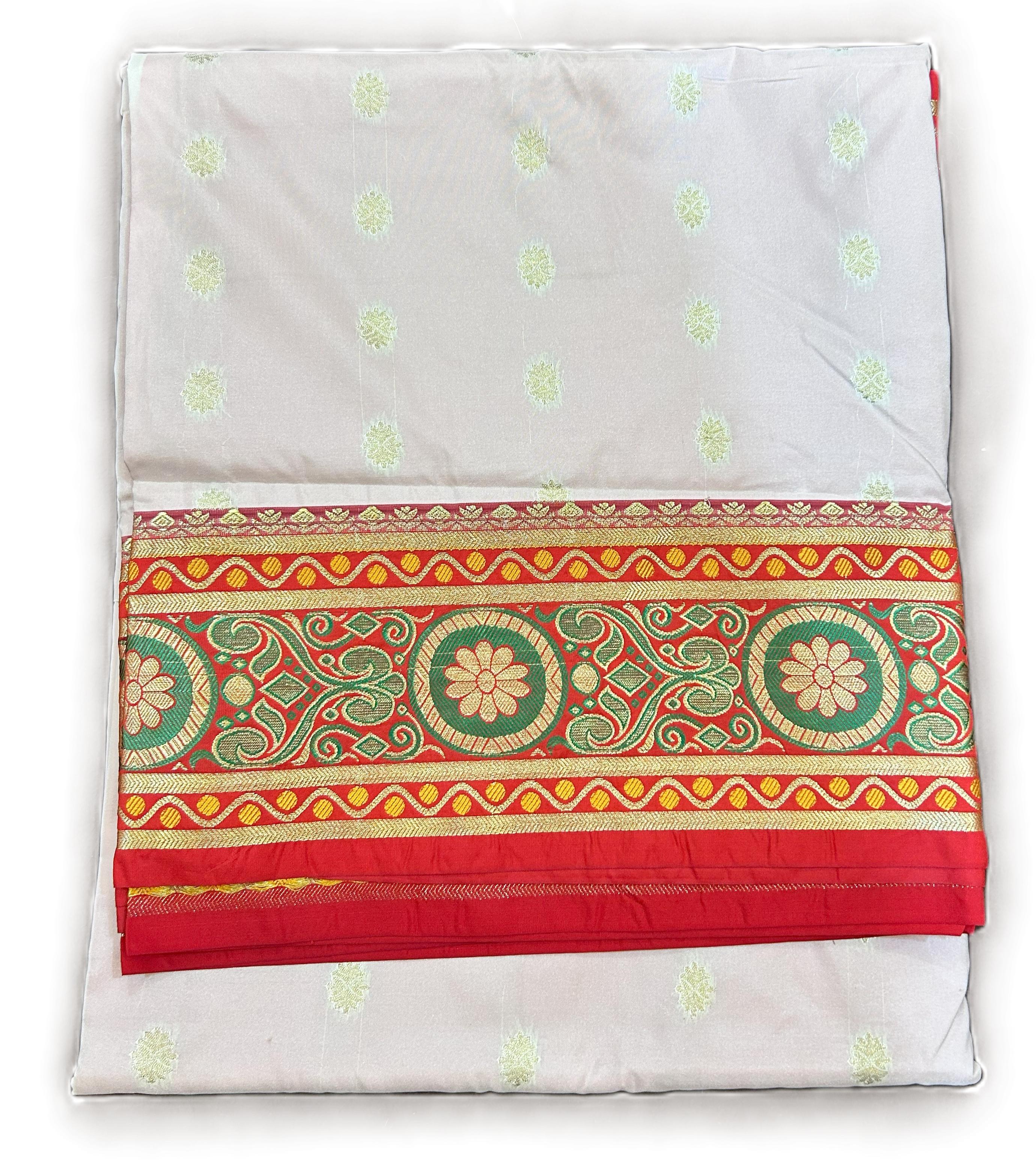 White Paithani Silk